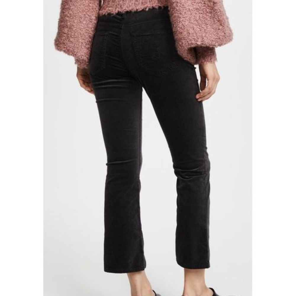 AG JEANS Navy Jodi Crop Velvet Jeans